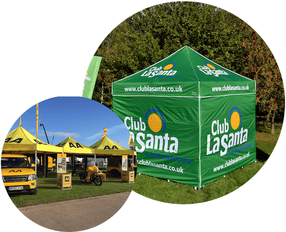 Pop up branded gazebo