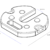 12kg PROTEX Gazebo Weights (Set of 2) Technical Drawing