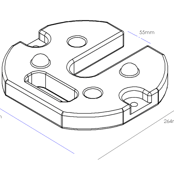 12kg PROTEX Gazebo Weights (Set of 2) Technical Drawing