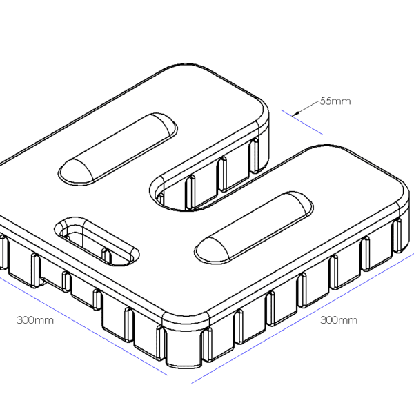 12kg MAGTEX Gazebo Weights (Set of 2) Technical Drawing